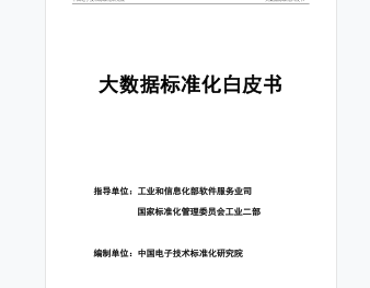 大数据标准化白皮书电子版免费下载-大数据标准化白皮书PDF版完整版