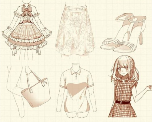 漫画女孩子服饰绘画教程下载-用数码工具画提高魅力的女孩子衣服的画法pdf免费版