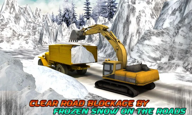 冬季雪救援挖掘机游戏截图2
