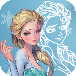 爱莎公主画画板app