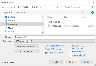 PDF�����ӡ��CutePDF Writer���°��ͼ1
