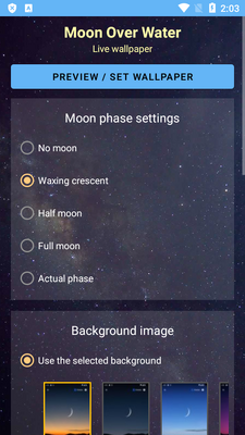 海上月亮动态壁纸(Moon Over Water)截图3