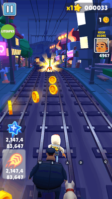 �����ܿ��׶��汾���ʷ�(Subway Surf)��ͼ2