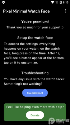Wear OS手表表盘(Pixel Minimal Watch Face)截图0