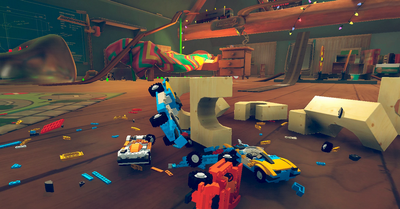 ��ľ��ײ(Blocky Toy Car Crash Online)��ͼ1