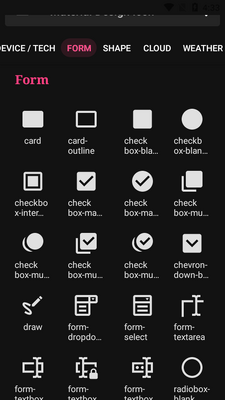 可视化图标库(Material Design Icon)截图0