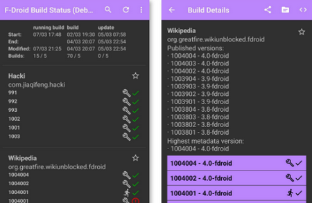 F-Droid ״̬(F-Droid Build Status)