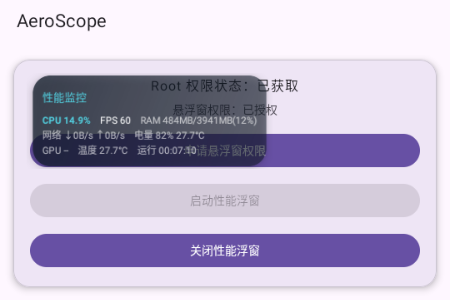 AeroScope悬浮框 AeroScope悬浮框