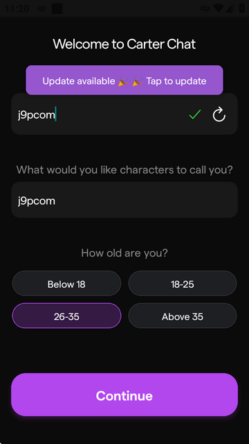 Carter Chat app