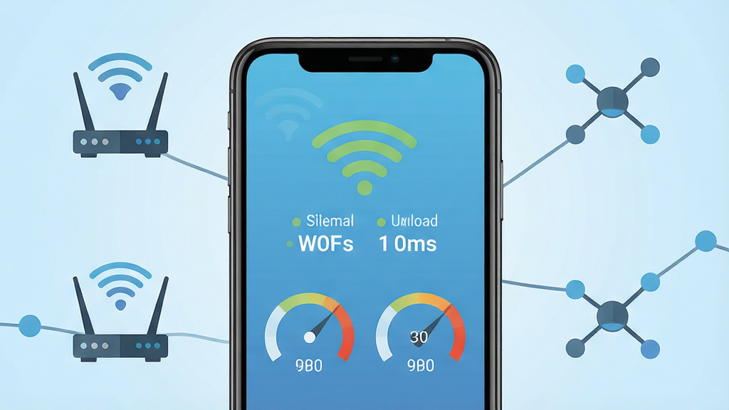 һ��չʾ�����ֻ���Ļ��ͼƬ����Ļ������������������������棬������ʾ��WiFi�ź�ǿ��ͼ�ꡢ�ӳٺ�����ֵ�����غ��ϴ��ٶ��Ǳ��̣������Ǽ���ǳ��ɫ���䣬��Χ������·�������źŲ��ơ�����ڵ�ȱ�ƽ��ͼ�꣬������ɾ��ִ��������������޶���Ԫ��