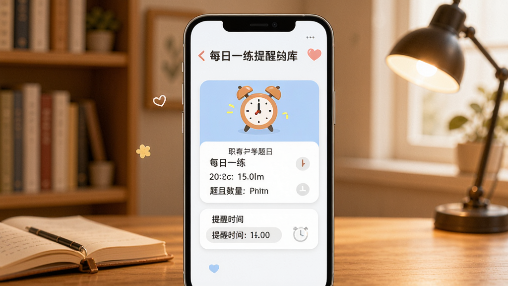 ְ�̸߿����ÿ��һ�����ѽ��棬�������ֻ���Ļ��ʾÿ��һ����Ƭ������ͼ�꣬����Ϊ�ֻ����У�����Ϊ��ܰ�鷿���Ű��࣬���Ϊ����ѧϰ�磬ϸ�ڰ������ڡ���Ŀ����������ʱ�䣬���ʸ��壬�ɾ����޶���Ԫ��