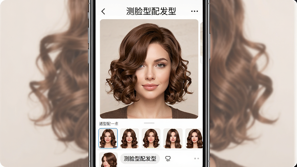 һ��չʾ�������䷢�����������Դ����ܵ�����ͼ������Ϊ�ֻ���Ļ��ʾһλŮ���û���Ƭ����Ƭ�ϵ�����һ����ɫ�������ͣ���Ļ�·����ж�������ͼ��ѡ�񣬲���Ϊ�ֻ����С��ײ�����ѡ���������Ϊʱ������APP���棬ϸ�ڰ�����Ȼ�ķ����ں�Ч��������������ͼ����͵ı���ɫ�����ʸ��塢�ɾ����޶���Ԫ�أ�ͼƬ�����ֱ�ע���������䷢�͡�