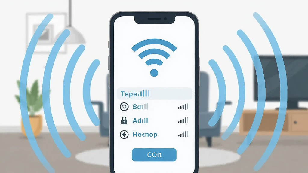 ��������һ�������ֻ�����Ļ����ʾWiFi�ź�ͼ��͸��������б�����Χ�����ŵ���ɫ�������źŲ��ƣ������Ǽ��ľӼһ��������Ϊ��ƽ���Ƽ��廭��ϸ�ڰ����ź�ǿ����������ͼ������Ӱ�ť�������������ɾ����޶���Ԫ��