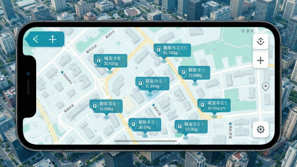 �Ƿ�ͨ��λ��ѯ��ͼ���棬�ֻ���Ļչʾ���е�ͼ��ͣ������ǵ㣬ÿ���������ʾʣ�೵λ��������Ϊ���н�������ͼ�������ˬ������ɫ����ϸ������