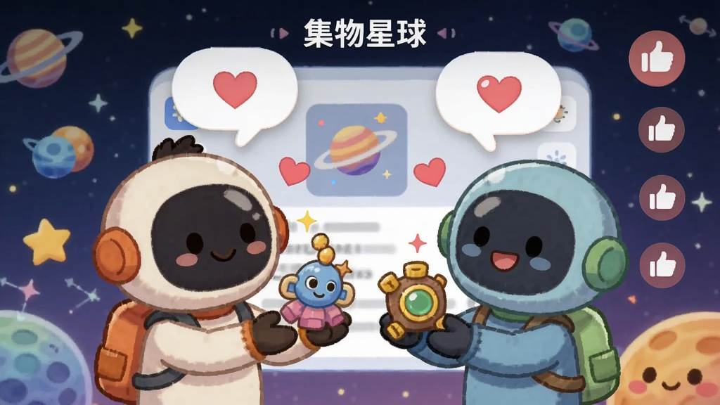 ������ͨ�����������ϻ���չʾ�Լ����ղ�Ʒ��ͷ���жԻ���Ͱ��ģ������ǡ��������򡱵��������棬�ж�̬���͵���ͼ�꣬�����ܰ�Ѻã���������������ɾ����޶���Ԫ�ء�