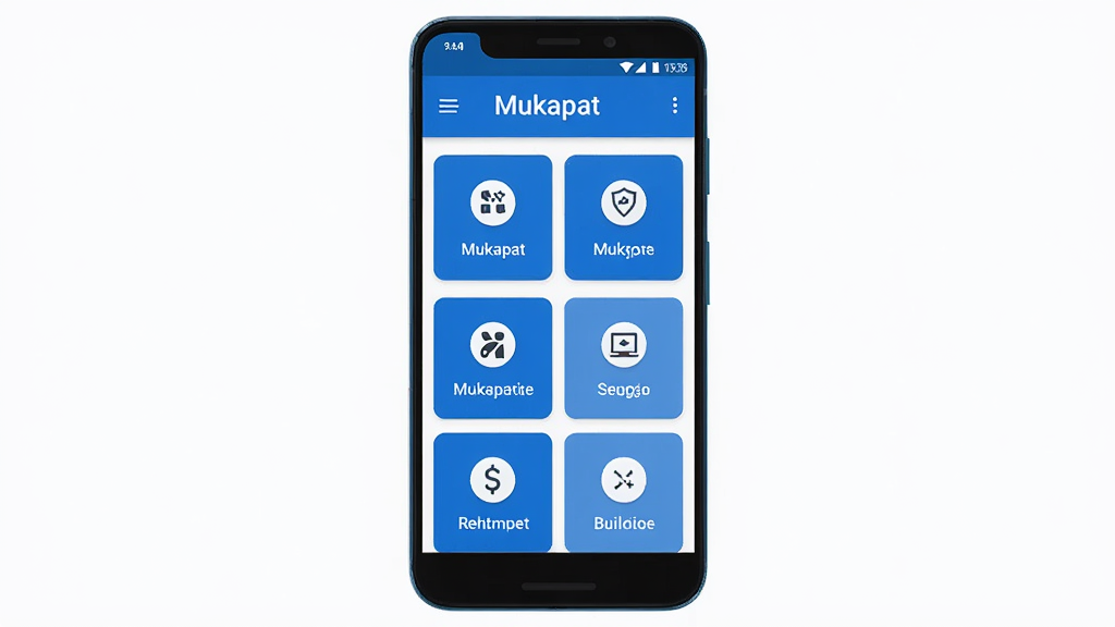 һ����׿�ֻ���ĻչʾMukapatӦ�õĹ��ܾۺ�ҳ�棬ҳ���������Ŷ���������ͼ��ģ�飬����������������ɫ������Ϊ���������������񣬱����ɾ������ʸ��壬�޶���װ��Ԫ��
