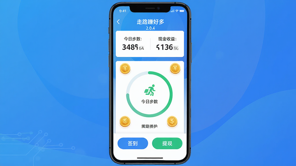 ��·׬�ö� 2.0.4�汾 �ֻ�APP������ չʾ����ͳ����������� ����Ϊһ�������ֻ� ��Ļ��ʾ��·׬�ö�Ӧ�ý��� �Ϸ��н��ղ������ֽ��������� �м���Բ�ν����� �·���ǩ�������ְ�ť ���־��� �Ű����� ���Ϊ��ƽ���Ƽ��� ϸ�ڰ�����ɫ���䱳�� ��ɫ��Ƭ ��ɫ����ͼ�� ��ɫ���Ԫ�� ���ʸ��� �ɾ� �޶���Ԫ��