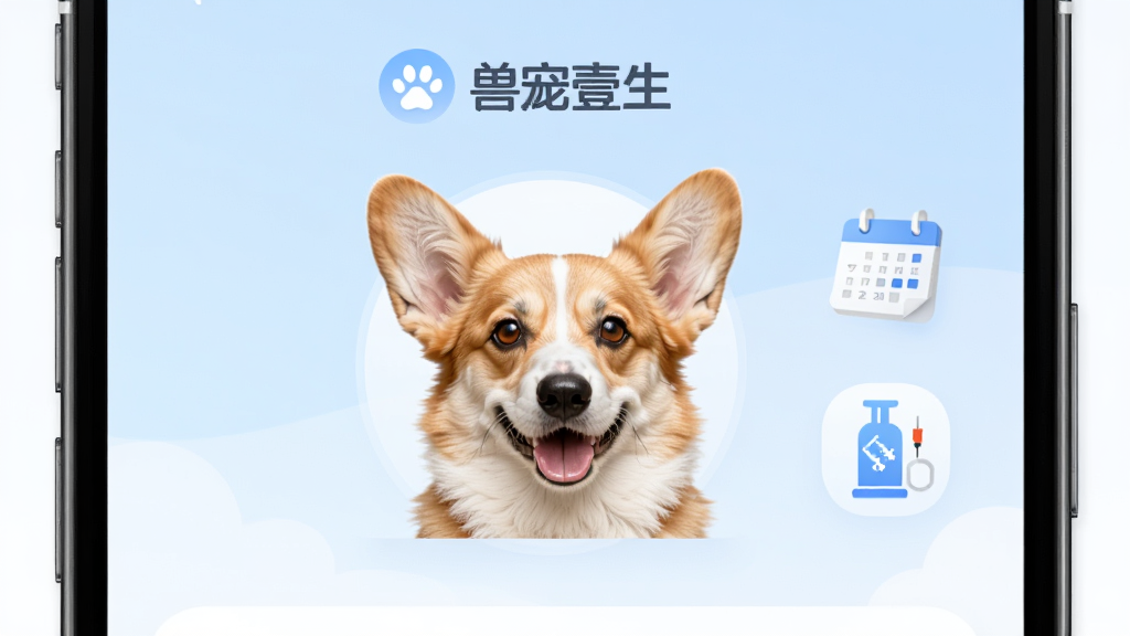 һ�������ֻ�����չʾ���ﵵ�����棬��Ļ����һֻ�ɰ��Ŀ»�Ȯͷ��͡��޳�Ҽ�������ֱ�ʶ���Ա�������������ͼ�꣬����Ϊ��͵�ǳ��ɫ���䣬��������ִ�UI��Ʒ�񣬲��ּ�����ˣ�ϸ�ھ��£����ʸ��壬�޶���Ԫ��