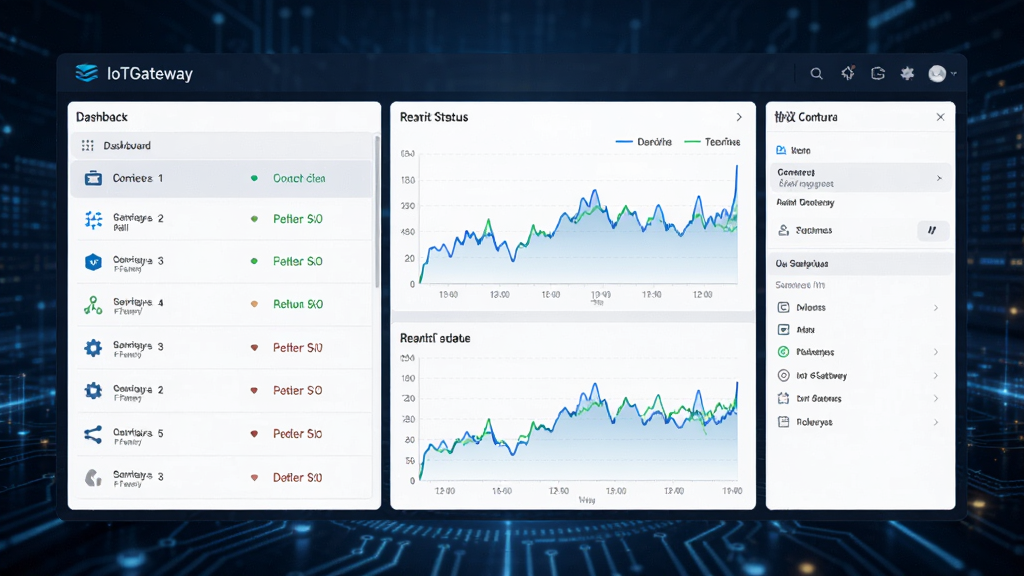 ����������չʾ������������IoTGateway���Ǳ��̣������ʾ�豸�б�������״̬���Ҳ���ʵʱ��������ͼ��Э��������壬����Ϊ����ɫ�Ƽ���񣬽���ɾ����࣬���������ɱ棬���ʸ��壬���岼��רҵ��ֱ��