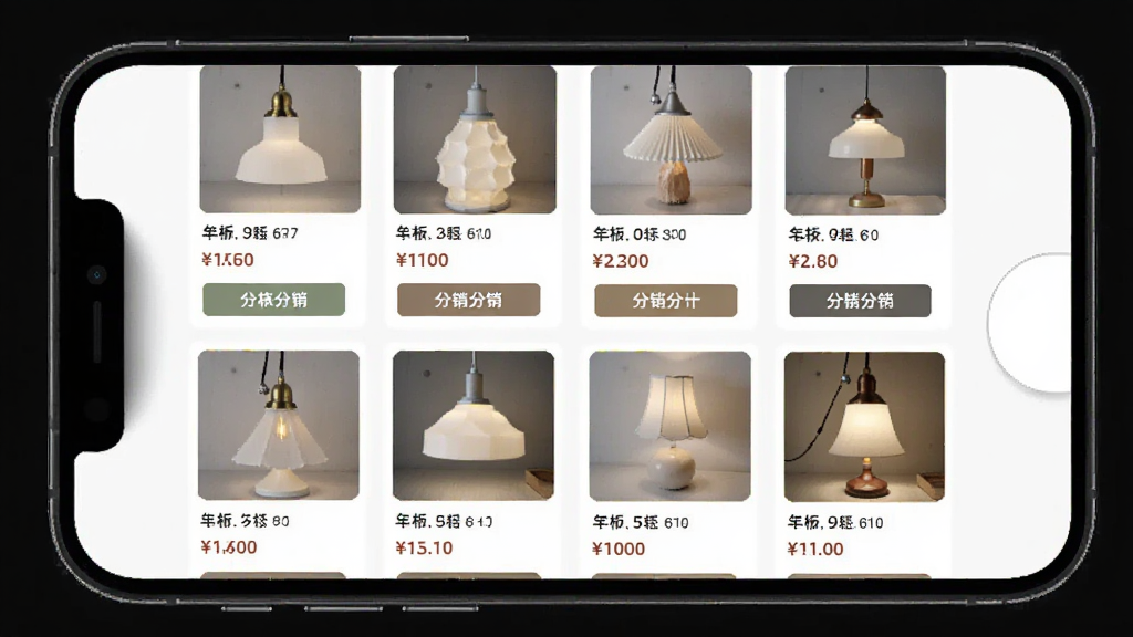 ���Ƹ������Ʒչʾҳ�棬����Ϊ�ֻ���Ļ�еĵ�����Ʒ�����б�������Ϊ����������Ʒ��Ƭ�����Ϊ���µ��̷磬ϸ�ڰ������ֵƾ�����ͼ���۸��ǩ��������ť�����ʸ��壬�ɾ����޶���Ԫ��