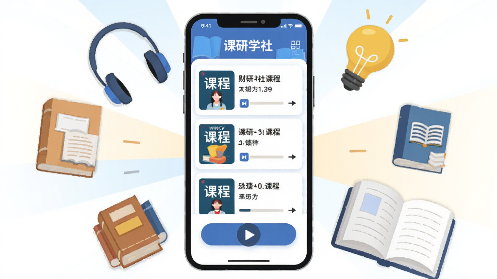 һ��չʾ������γ�ѧϰ����Ĳ廭����������Ϊ�ֻ���Ļ��ʾ�γ��б��Ͳ��Ű�ť����Χ�����鱾�����������ݵ�ѧϰԪ�أ�����Ϊ���з���״������ƽ�������磬ϸ�ڰ����γ̷�������ͼ�ͽ������������������ɾ��޶���Ԫ��