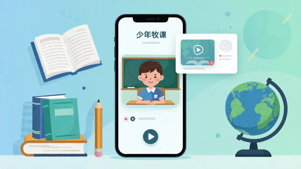 �����������߽�����Ƶѧϰƽ̨�����棬��������չʾ�ֻ���Ļ�в��ſγ���Ƶ�ĳ�������Χ�����鼮��Ǧ�ʡ������ǵ�ѧϰԪ�أ����ֲ��þ��й�ͼ�����Ϊ��ƽ���廭�磬ϸ�ڰ�����͵�����ɫ���䱳�����γ̿�Ƭ���㡢���Ű�ťͼ�꣬���ʸ��壬�ɾ����࣬�޶���Ԫ��