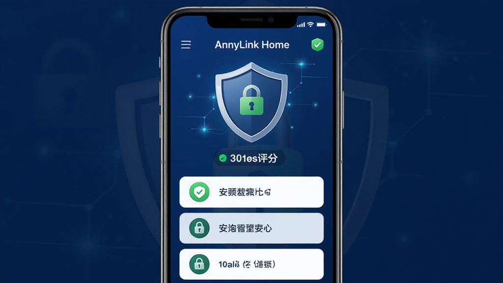 AnyLink Home ��ȫ�������Ľ��棬����Ϊ�ֻ���Ļ��ʾ����ͼ���밲ȫ���֣�����Ϊ�Ϸ������·������б����Ű���жԳƣ����Ϊ��ȫ������������ɫ����ϸ�ڰ�����ɫ��ȫ��ʶ������ͼ�ꡢ����ǽʾ��ͼ�����ʸ��壬�ɾ��޶���Ԫ��