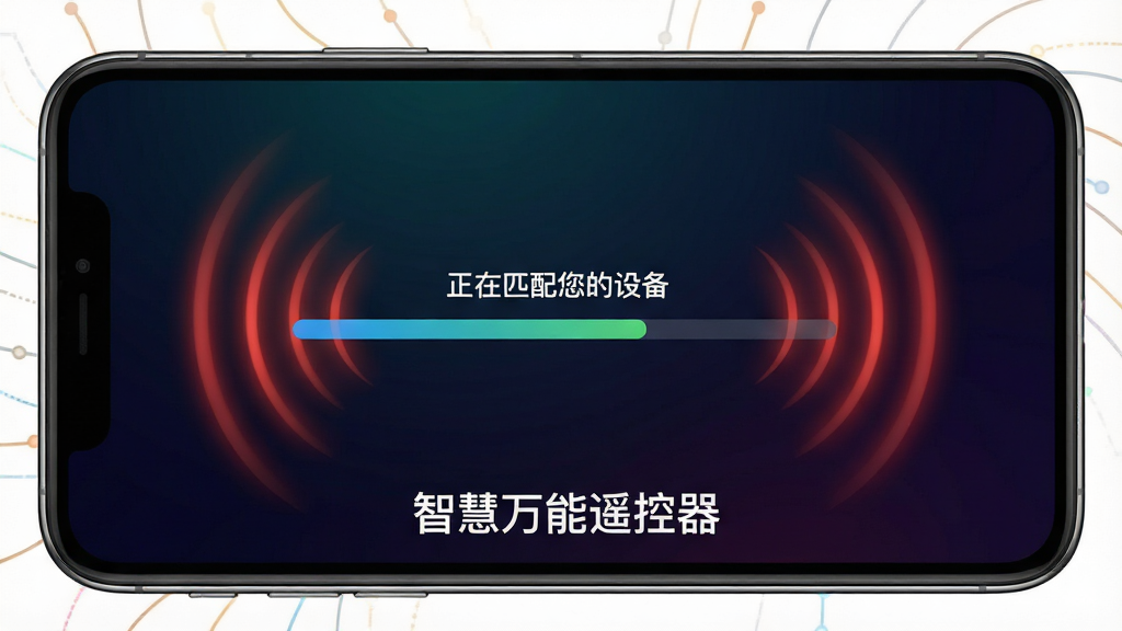 �ǻ�����ң����App���������ͼ��񣬻���չʾ�ֻ���Ļ����ʾ������ƥ�������豸������������Χ�к����źŲ�����ɢЧ������Ļ�·��С��ǻ�����ң���������֣�����Ϊ��ɫ����Ƽ���񣬻����������ɾ��޶���Ԫ��