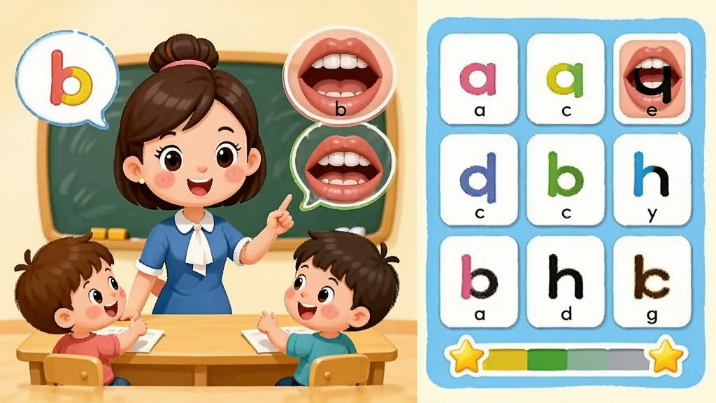 ����ѧƴ��Ȥζ������ѧ����������Ϊ��ͨ��ʦ��ɫ���캢��ѧϰƴ����ĸ������Ϊ��ද���������Ҳ���ĸ��Ƭ�����Ű������죬���Ϊ��ܰ��ͯ�����磬ϸ�ڰ�����ɫ��ĸ���ݡ�����������д��ѧϰ�������ǣ���������������ɾ����޶���Ԫ��