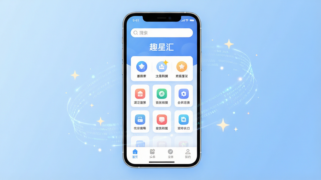 �����������һ�������ֻ����ֻ���Ļ��ʾ��Ȥ�ǻ㡱Ӧ�������棬������ü�࿨Ƭʽ���֣����������������в�Ϊ�������ͼ�����У��ײ�Ϊ�����˵�������Ϊǳ�����䣬��Χ���������������������ǹ��׺Ԫ�أ���������ˬ�ִ���ϸ�����ֻ��߿�Բ����Ļ���������ɱ棬���ʸ��壬�ɾ����޶���Ԫ��