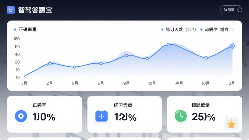 ���������Ǽݴ��ⱦ������Ϊѧϰ����ͳ��ҳ�棬����Ϊ��Ƭʽ���У��Ű�Ϊ�Ϸ�����ͼ�·�����ָ�꣬���Ϊ�ִ���Լ�磬ϸ�ڰ�����ȷ�ʰٷֱȡ���ϰ��������������ͼ�꣬���ʸ���ɾ��޶���Ԫ��