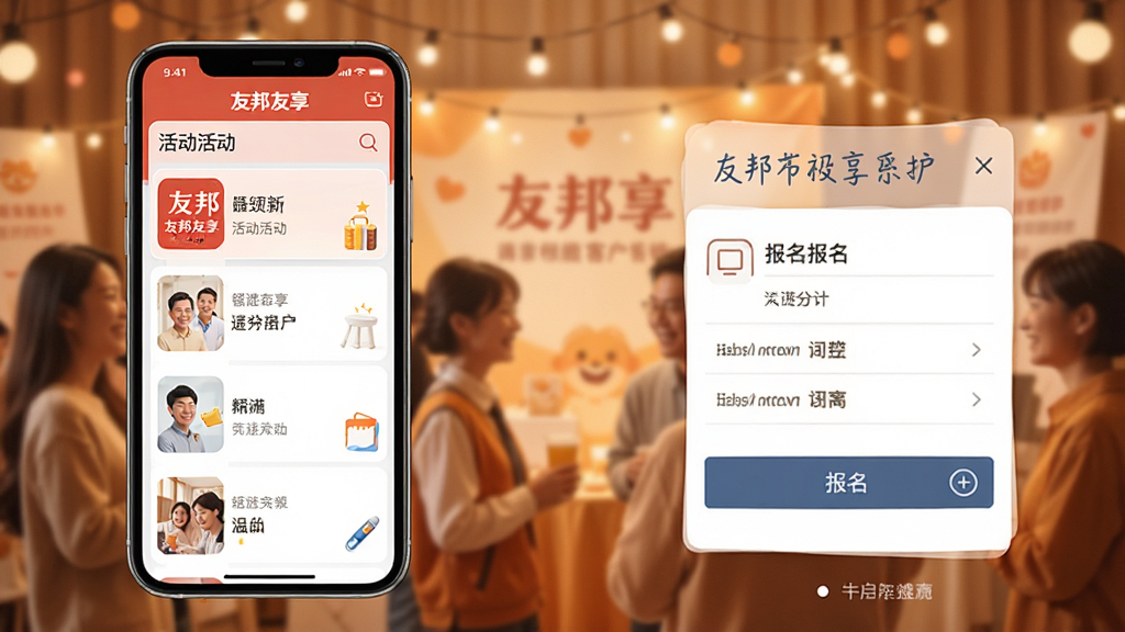 �Ѱ�����App�ͻ������չʾͼ������Ϊ�ֻ���Ļ��ʾ��б��뱨��ҳ�棬����Ϊůɫ����������������С��Ѱ�������Ӧ�����ƣ���������ܰ��ϸ�����������ʸ��壬�ɾ��޶���Ԫ��