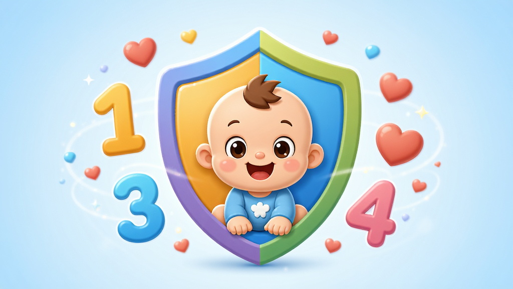 ���ı���ѧ���ְ�ȫ����ʾ�⣬����������һ����ɫ����ͼ�꣬��������һ��΢Ц�Ŀ�ͨ��������Χ�������ֺͰ���Ԫ�أ���������͵�ǳ��ɫ���䣬������ȫ��ܰ���Ű���м�࣬���廭�ʣ��޶���Ԫ��