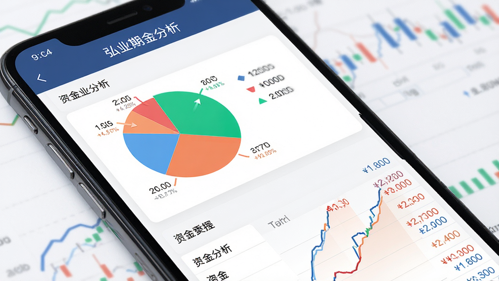 һ��չʾ��ҵ�ڻ�App�˻��ʽ���������AI��ͼ����������Ϊ�ֻ���Ļ����Ļ����ʾ��״ͼ���ʽ�����ͼ������Ϊ�Ϸ�ͼ���·������б������Ϊ�������ݿ��ӻ��磬ϸ�ڰ������ֱ�ǩ�����Ƽ�ͷ����ɫ����ӯ�������������ɾ����޶���Ԫ�أ�ͼƬ�в������κ�����