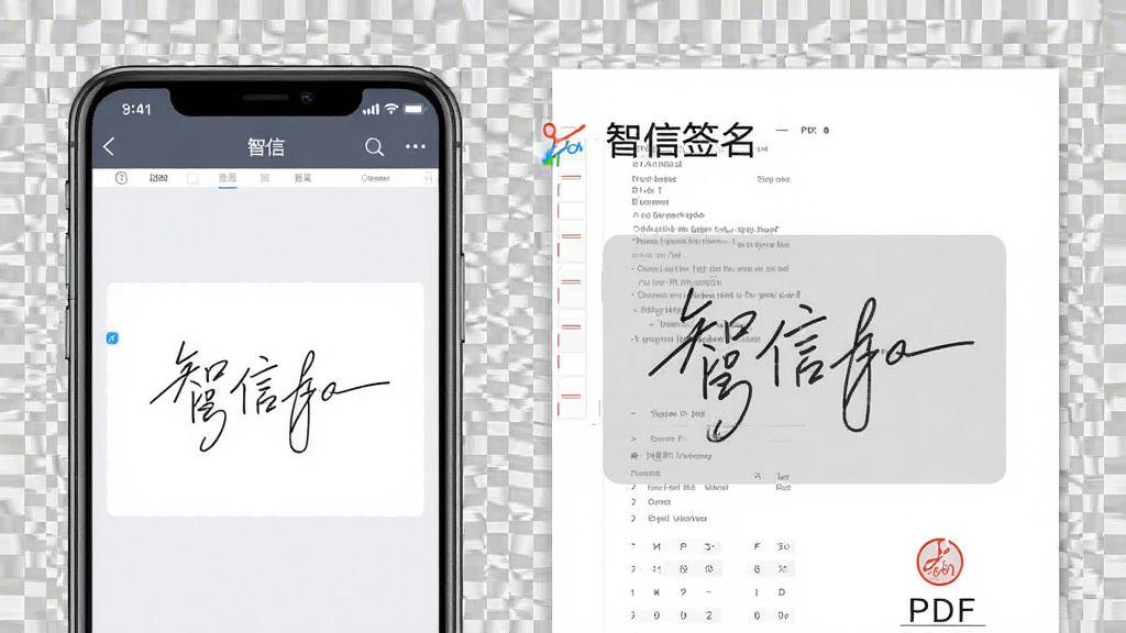 һ��չʾ����ǩ��͸����������Ч����ͼƬ�����������һ���ֻ���ʾǩ���༭���棬�Ҳ���һ��PDF�ĵ����ĵ��Ϸ�������һ��͸����������дǩ���������Ű��������������칫�������пɳ��֡�����ǩ�������ֱ�ʶ��ϸ�ڸɾ��������������޶���Ԫ�ء�