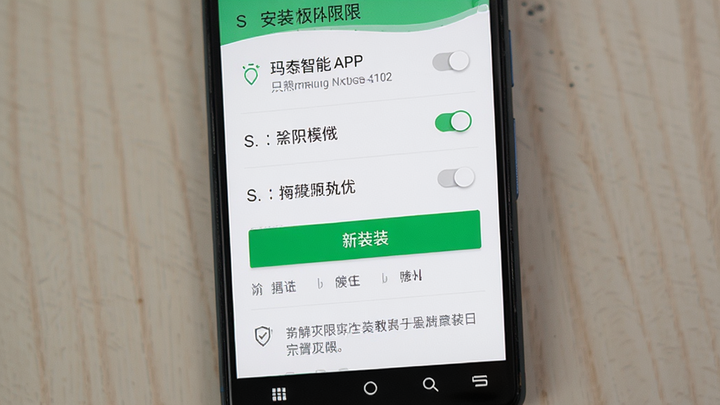 ����Ϊһ����׿�ֻ���ʾ��̩����APP��װȨ�����ý��棬���ֲ���������ʽ�Ű棬���Ϊ���½̷̳磬ϸ�ڰ���Ȩ�޿��ء���װ��ť����ʾ���֣����ʸ��塢�ɾ����޶���Ԫ��