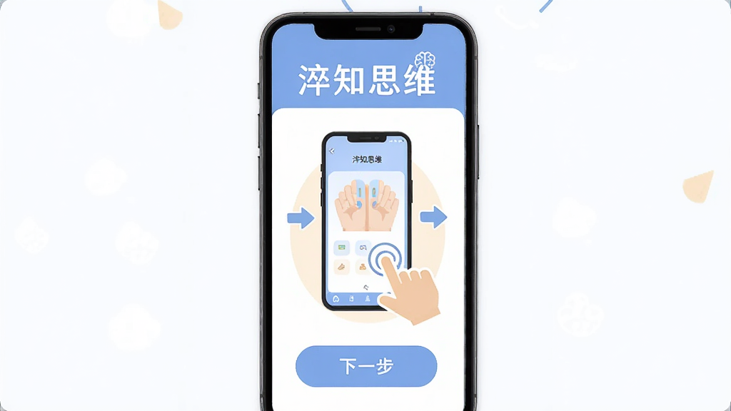 ��֪˼ά���ֲ�������ҳ�棬����Ϊ�ֻ���Ļչʾ����ָ������ָ���ͼ�꣬���־��У��Ű��Ϸ�Ϊ