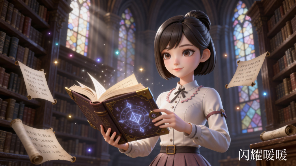 һλ3D������Ůվ�ڹ��ϵ�ͼ����У���������һ�������ħ���飬��ΧƯ�����������㣬�����Ǹߴ��������ɫ������������͸���������䣬������Ψ��������ϸ�壬���С���ҫůů������