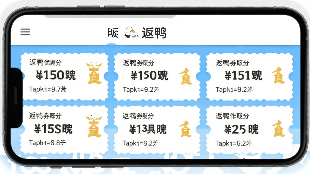 ��ѼAPP�Ż�ȯ�б�ҳ�棬�ֻ���Ļ��չʾ���Ų�ͬ�����Ż�ȯ�������У������С���Ѽ�����ֱ�ʶ������Ϊ��ɫ��ǳ��ɫ���䣬��ƽ��UI���ϸ�����������ʸɾ����޶���Ԫ��