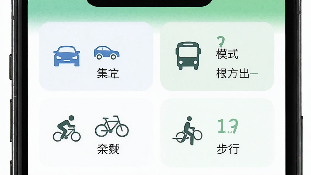 �������ж�ģʽ����ѡ����棬����Ϊ�ֻ���Ļչʾ���ֳ��з�ʽͼ�����Ӧ��Ϣ������Ϊ�������У��Ű����룬����������죬ϸ�ڰ����ݳ������������С�����ͼ�꼰����˵�������ʸ��壬�ɾ����޶���Ԫ��