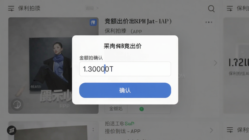 ��������APP���ĳ���ȷ�ϵ������棬�������н���������ȷ�ϰ�ť������Ϊ��Ʒ����ҳ��������������߻���