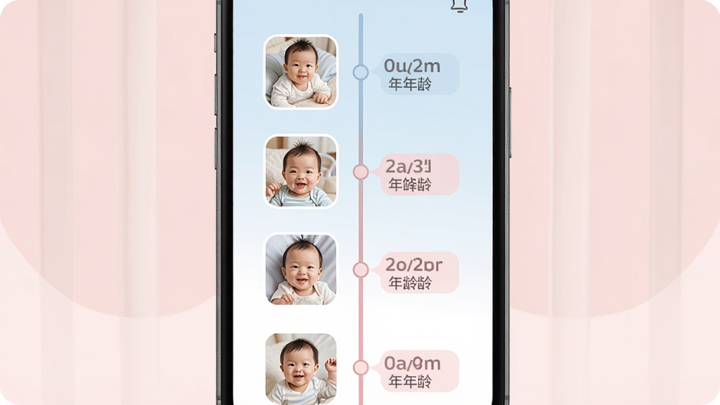 һ���ֻ�Ӧ�ý����ͼ���Ĳ廭����������ʾһ����ֱ��ʱ���ᣬʱ�����Ϸֲ��Ų�ͬ����εı�����Ƭ����ͼ���Ա����·ݺ������ǩ��������ɫ��ͣ���ǳ���ͷ�ɫΪ����������ִ���ϸ�����������ʸɾ����޶���Ԫ��