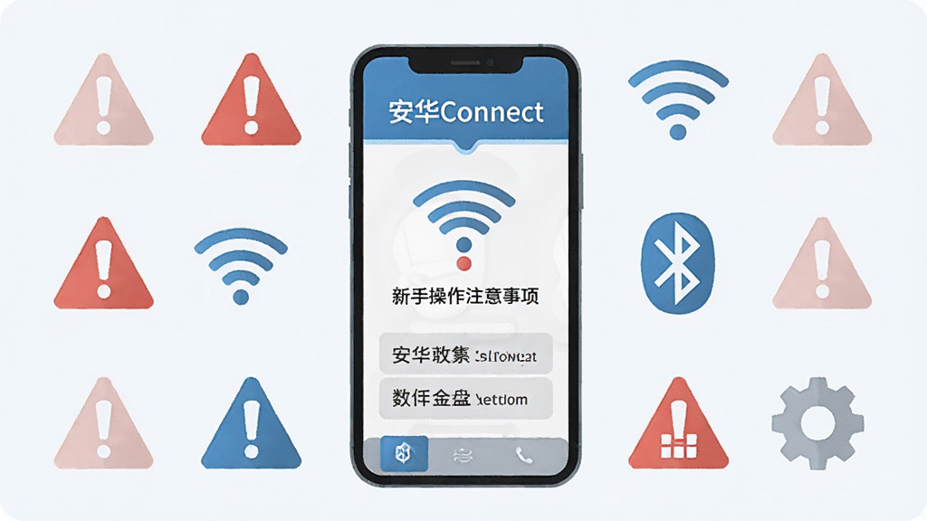 һ��չʾ����Connect���ֲ���ע���������ʾͼ���������ֻ���ĻΪ���ģ���Χ���ƾ���ͼ�ꡢWi-Fi�źš��������š��������õ�Ԫ�أ������������򣬲��ñ�ƽ����Ϣͼ��񣬺�ɫ����ɫ��׺��ϸ����ȷ�����ʸɾ���ͼƬ�д��С�����Connect������