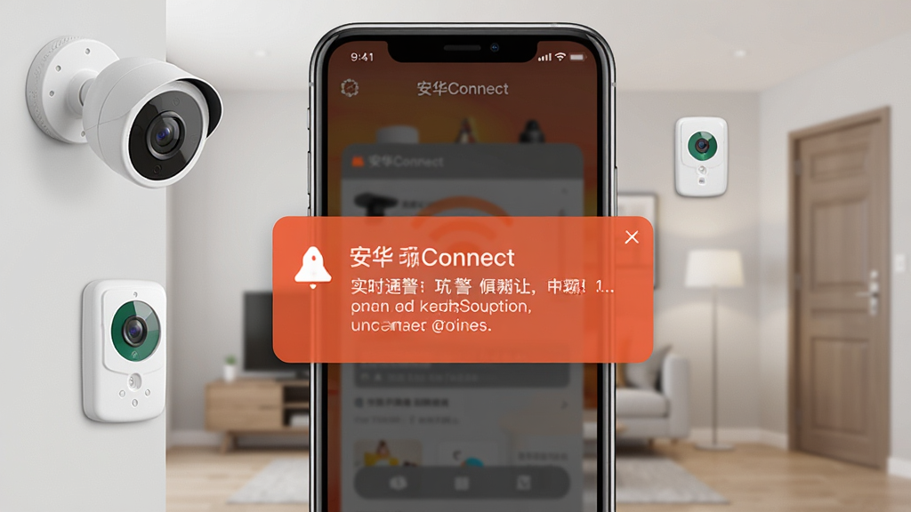 һ��չʾ����Connectʵʱ�澯���ܵ�ʾ��ͼ�������������ֻ������澯֪ͨ���ڣ�����Ϊ��ͥ������������������ͷ���Ŵ���������Ԫ�أ�����ͻ��֪ͨ��Ϣ�����þ�ʾ��񣬳Ⱥ�ɫ�����ɫ���䣬ϸ�����������ʸɾ���ͼƬ�д��С�����Connect������