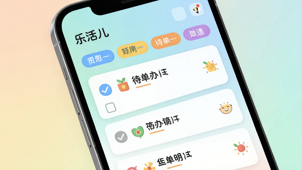 �����ǡ��ֻ����Ӧ���ڵĴ����嵥���棬�����ɫ��ǩ�������У�����Ϊ�ֻ���Ļ��д���嵥��Ŀ�������Ű���ÿ�Ƭʽ�б�������й�ѡ�򣻷��Ϊ���¼�Լ���ƶ���UI��ϸ����ÿ����Ŀ����Сͼ�꣬����Ϊ��ͽ��䣻���ʸ��壬�ɾ����޶���Ԫ��
