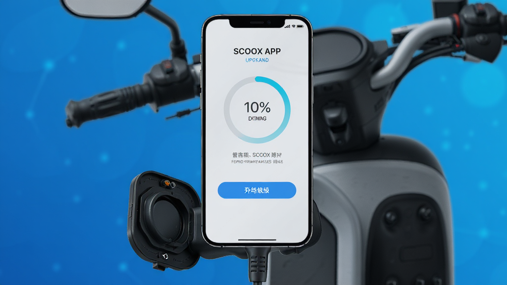 һ���ֻ���ʾSCOOX APP�Ĺ̼��������棬��Ļ������Բ�ν�������������ť���ֻ��·�������һ���綯���ĳ��ڣ�����Ϊ��Լ�ĿƼ������䣬���ɾ��ִ���ϸ�������������������޶���װ��