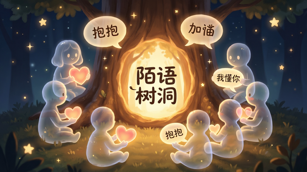 һȺ��͸��������С��Χ����һ�������������Χ��ÿ��С�����ж�����һ������İ��Ļ�Ի����ݣ�������д�š������������͡����Ҷ��㡱�����֡����������ǡ�İ����������Logo������Ϊ���ι�ͼ���Ű������ֲַ��������С����Ϊ��ܰ����ϵ�廭��ϸ�ڰ�����͵��ǹ⡢��ů��ɫ�������ʸ��壬�ɾ����޶���Ԫ�ء�