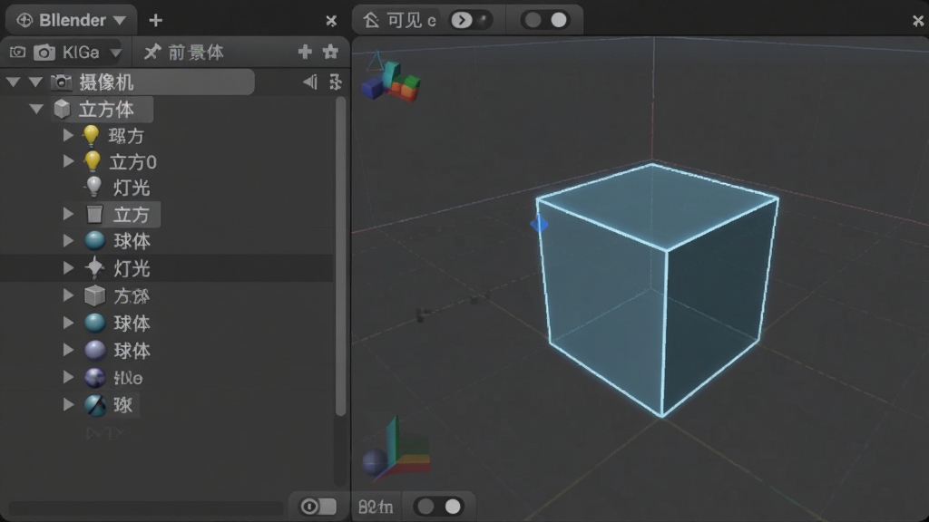 Blender��ά��ģ���������ͼ���棬�����״�б���ʾ������������ƹ⡱�������塱�����塱�ȶ������ƣ��Ҳ���ά�Ӵ��ж�Ӧģ�͸�����ʾ���㼶����������ͼ���������ͣ�����Ϊ���ɫ�������Ű湤��������Լ�����ʸɾ���ϸ�ڰ���չ���۵���ͷ��ɼ��Կ��أ��޶���װ�Ρ�