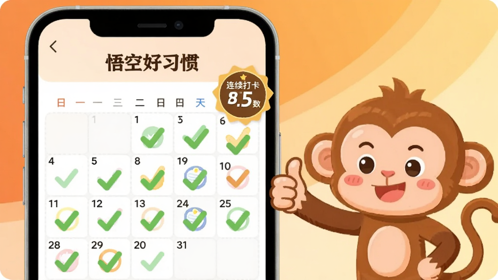 ����չʾһ�������ֻ���Ļ����Ļ���ǡ���պ�ϰ�ߡ��Ĵ�����ҳ�棬�����϶�����ڱ������ɫ�Թ����Ҳ������������������ֻ��¡��ֻ��Ա���һ����ͨ�������������Ĵָ����������ů�ĳ�ɫ��ǳ��ɫ���䡣������������죬��ƽ�廭��ϸ�ڷḻ�������������޶���Ԫ�ء�