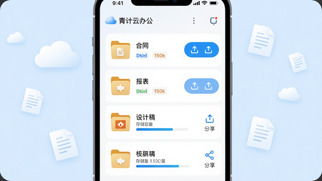 ����ư칫 ���ļ��������棬����Ϊһ�������ֻ�����Ļ����ʾ�ļ����б���������ͬ����������Ƹ�ȷ���ͼ�꣬�Ҳ����ϴ���ť�ͷ���ͼ�꣬����Ϊ����ɫ����ΧƯ�����ƶ���ĵ�ͼ�꣬����Ϊ�б�ʽ�ṹ�����Ϊ��ˬ����磬ϸ�ڰ����ļ�����ͼ��ʹ洢�����������������ɾ����޶���Ԫ��
